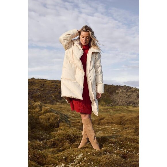 NWT CREAM Nisa Winter Off White Down Puffer Jacket - Picture 3 of 13